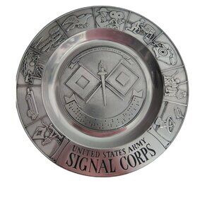 Wilton Mount Joy United States Army Signal Corps Morse Code Pewter Plate 12"